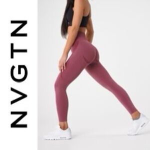 EUC {NVGTN} Maroon Contour Seamless Leggings, M